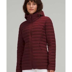 Pack it down jacket red merlot 2